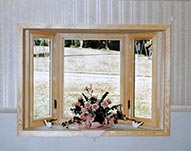 For-U-Builder Living Room Bay Window with Diamond carved glass grids